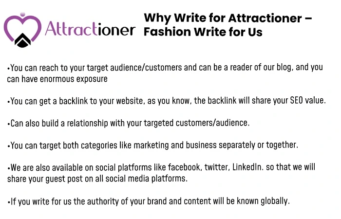 Why Write for Your Attractioner – Fashion Write for Us