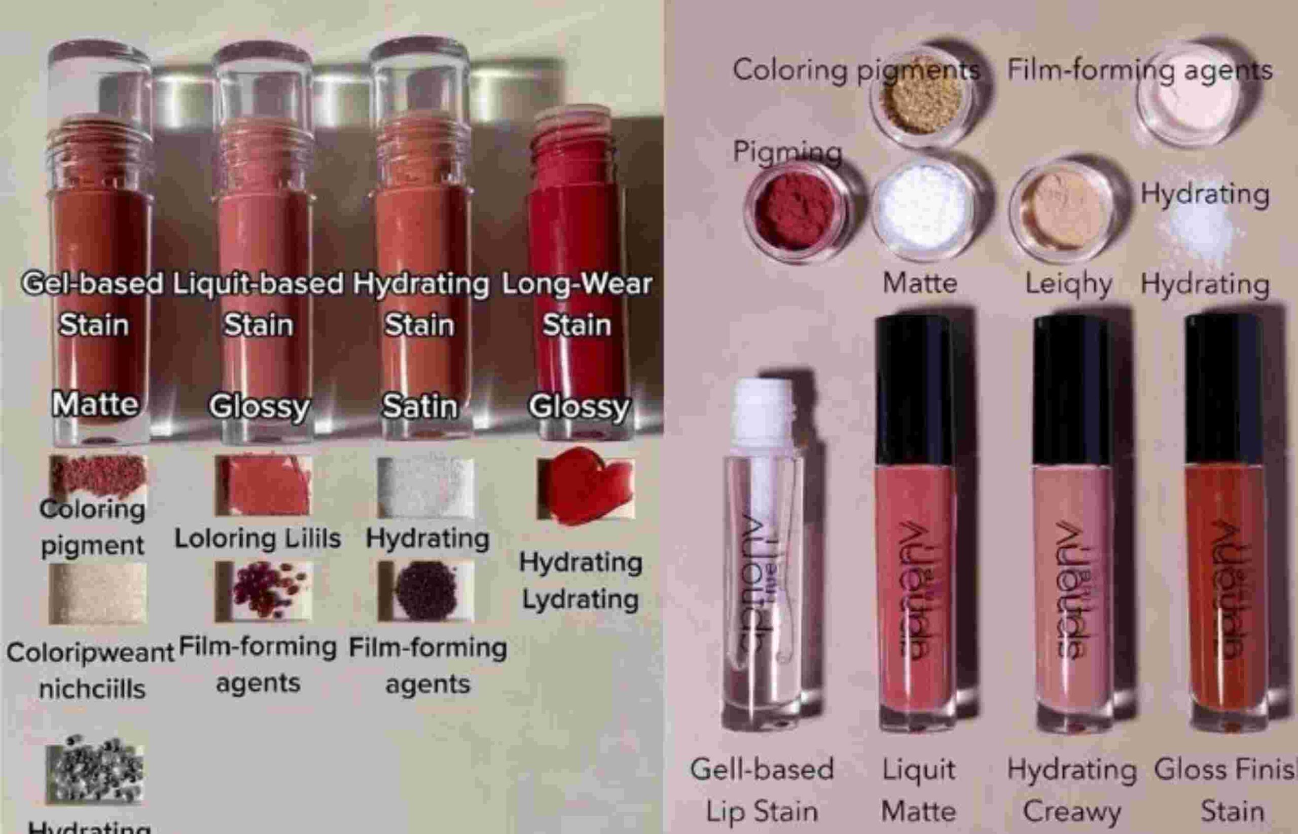 common ingredients in peel off lip stain