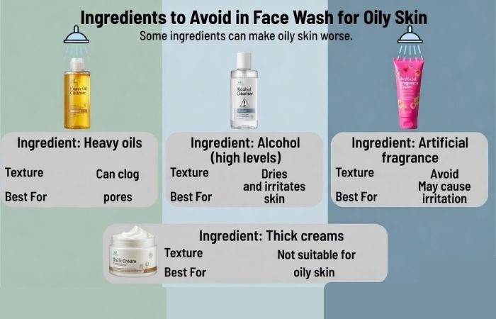 ingredients to avoid in face wash for oily skin