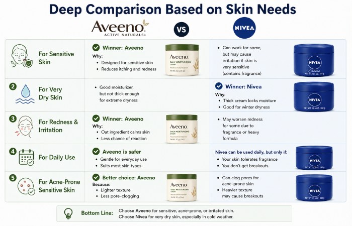 deep comparison based on skin needs