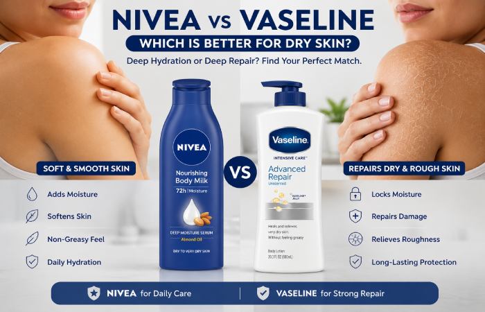 i am a genz man. are nivea body lotions better than vaseline for dry skin?