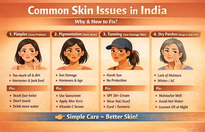 skin issues in india